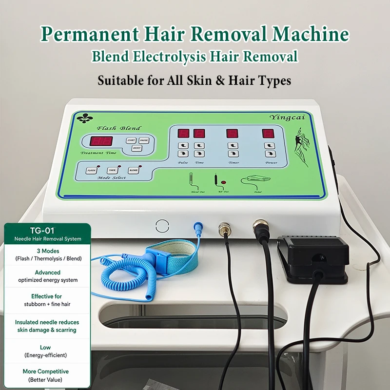 2026 Portable Electrolysis Epilators Removal Device Painless Electrolysis Machine Electric Needle Hair Removal for Men