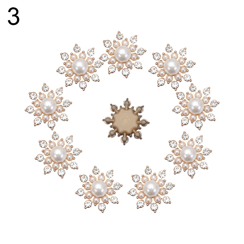 10PCS Snowflake Buttons for Needlework