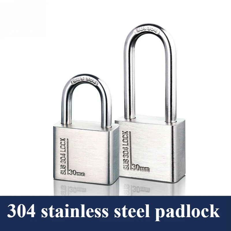 

Навесной замок из нержавеющей стали 304, противоугонный, противовзломный, антигидравлический навесной и антикоррозийный замок