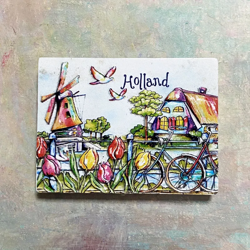 Netherlands 3D refrigerator magnets Tourist souvenirs Refrigerator magnets decorative supplies collection arts and crafts gifts