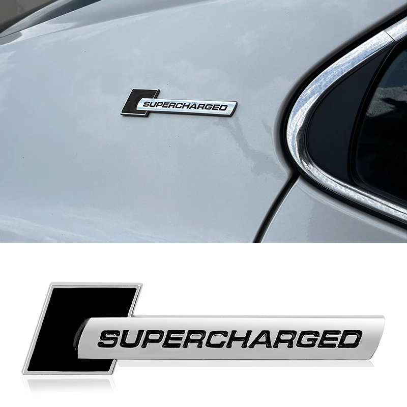 3d Metal Supercharged Emblem Badge Decal Car Sticker For Q7 S Line A6 C6 A8 D4 S4 B8 S6 C5 V6 Supercharged Logo Accessories