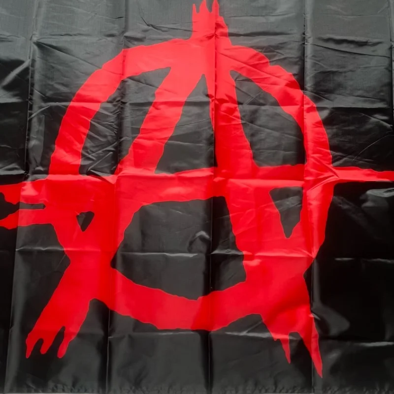 Anarchism  anarchy Flag 90x150cm hangs high quality 3x5 ft polyester trim flag banner decoration
