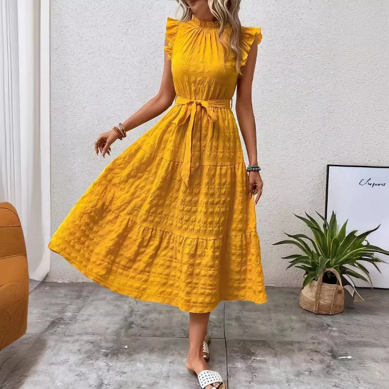 

Women's Sexy Vacation Slimming Lace Dresses for Women Casual Summer Beach Dress Plus Size Sundresses Holiday Vestidos 2024 New