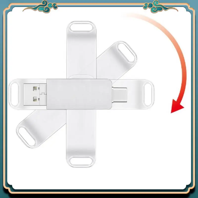 (新品)-頑丈な TYPE-C メタリック USB 128GB フラッシュ ドライブ、防水 & ギフト対応メモリ スティック U ディスク