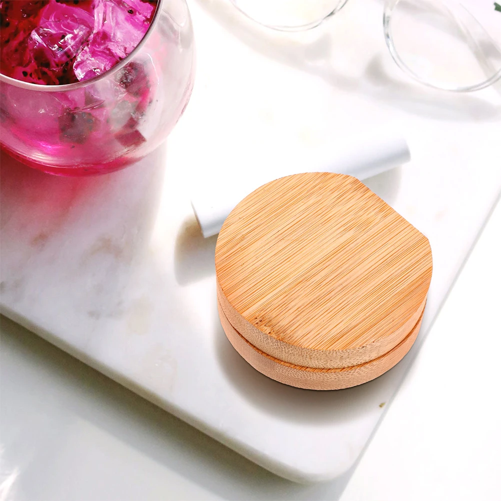 

2Pcs Bamboo Mirror Nanmu Folding High Definition Portable Wooden Compact Travel Handheld Pocket Small
