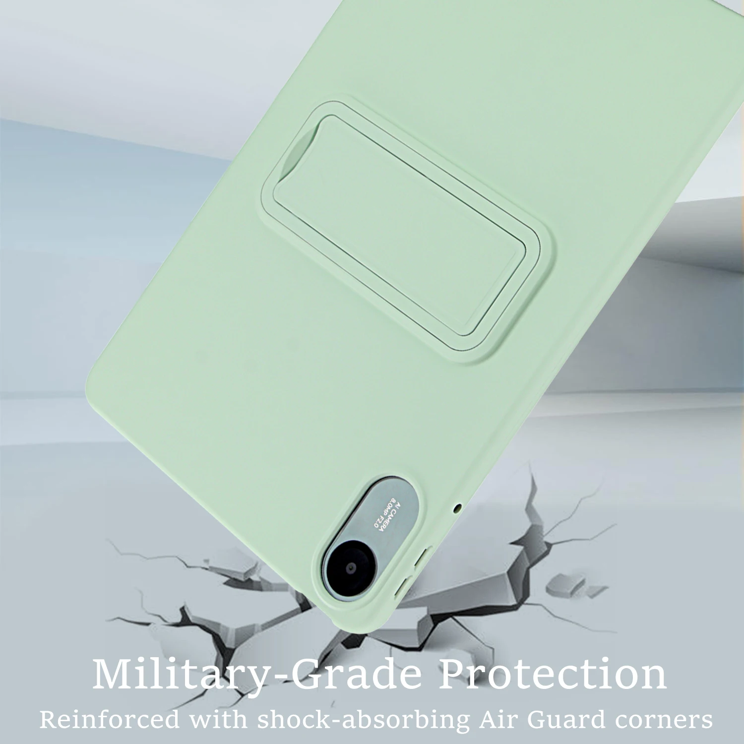 حافظة أطفال لهاتف Xiaomi Redmi Pad 2 11 بوصة 2025 غطاء لوحي مضاد للبصمة من البولي يوريثان الحراري لهاتف Redmi Pad 2 11 بوصة مع دعامة تروس قابلة للتعديل