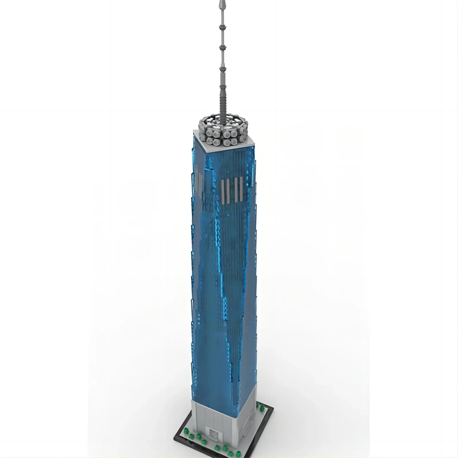 MOC-159549 World Trade Center Building 1:800 street view building small particle assembled building block toy model