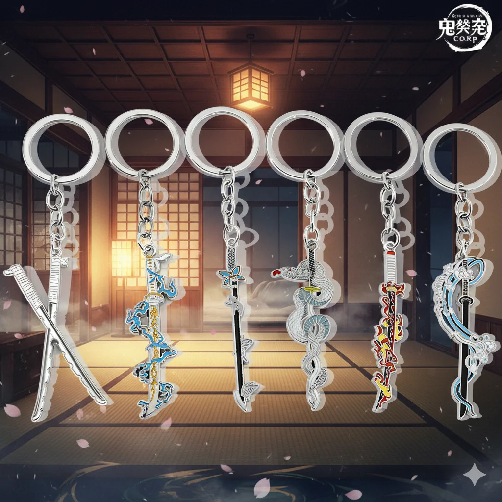 พวงกุญแจดาบพิฆาตอสูร อนิเมะคอสเพลย์ ของสะสม ของขวัญ ดาบนิจิรินจำลอง ขายส่ง