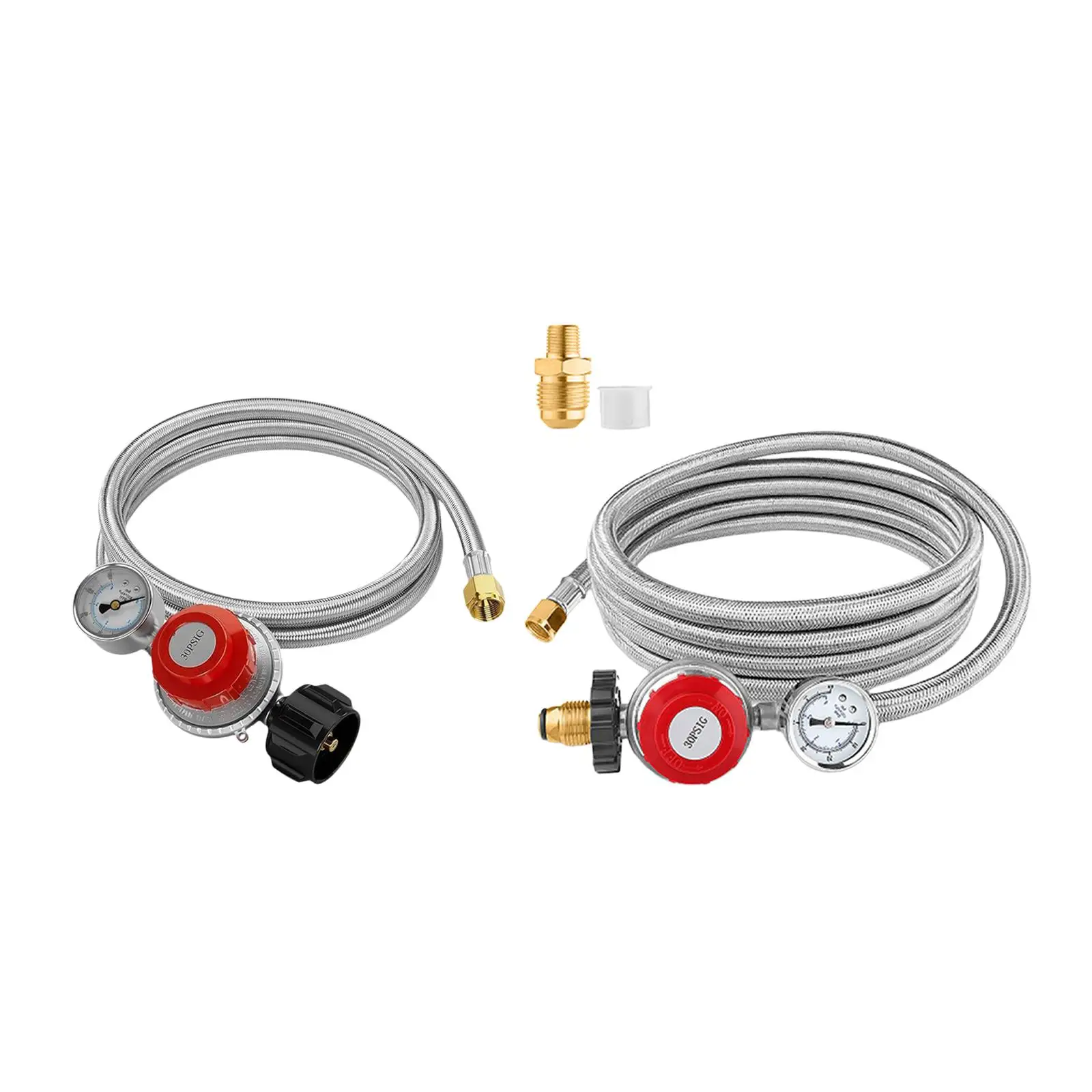 

0-30 PSI Premium Replaces Qcc1 Connection High Pressure Propane Regulator with Gauge for Fire Pit Turkey Fryer Smoker Gas Cooker