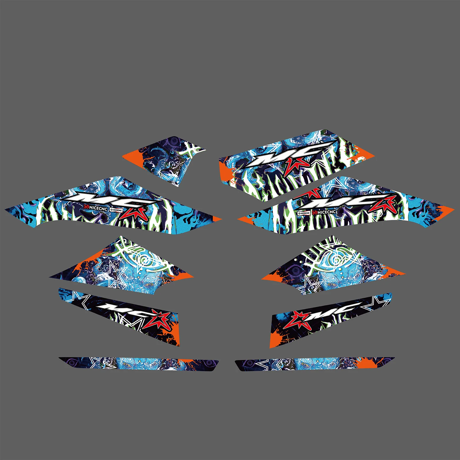 

ATV Fairing Graphics Background Decals Sticker Kit For BODE MC-258 MC 258 All Years Customize Motorcycle MC258 Sticker