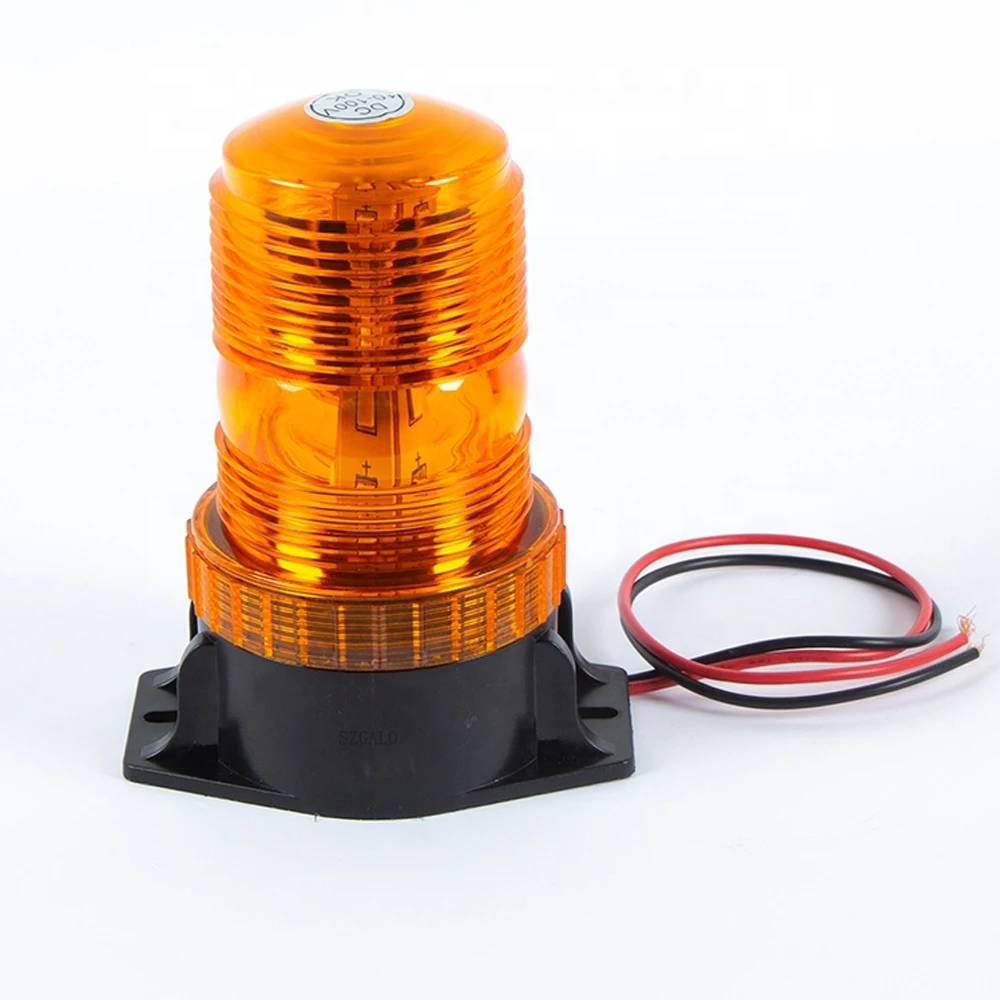 Amber LED Forklift Beacon Light Safety Warning Strobe Flashing Lights with Cigarette Lighter, for Mower, ATV, Trucks, Tractor