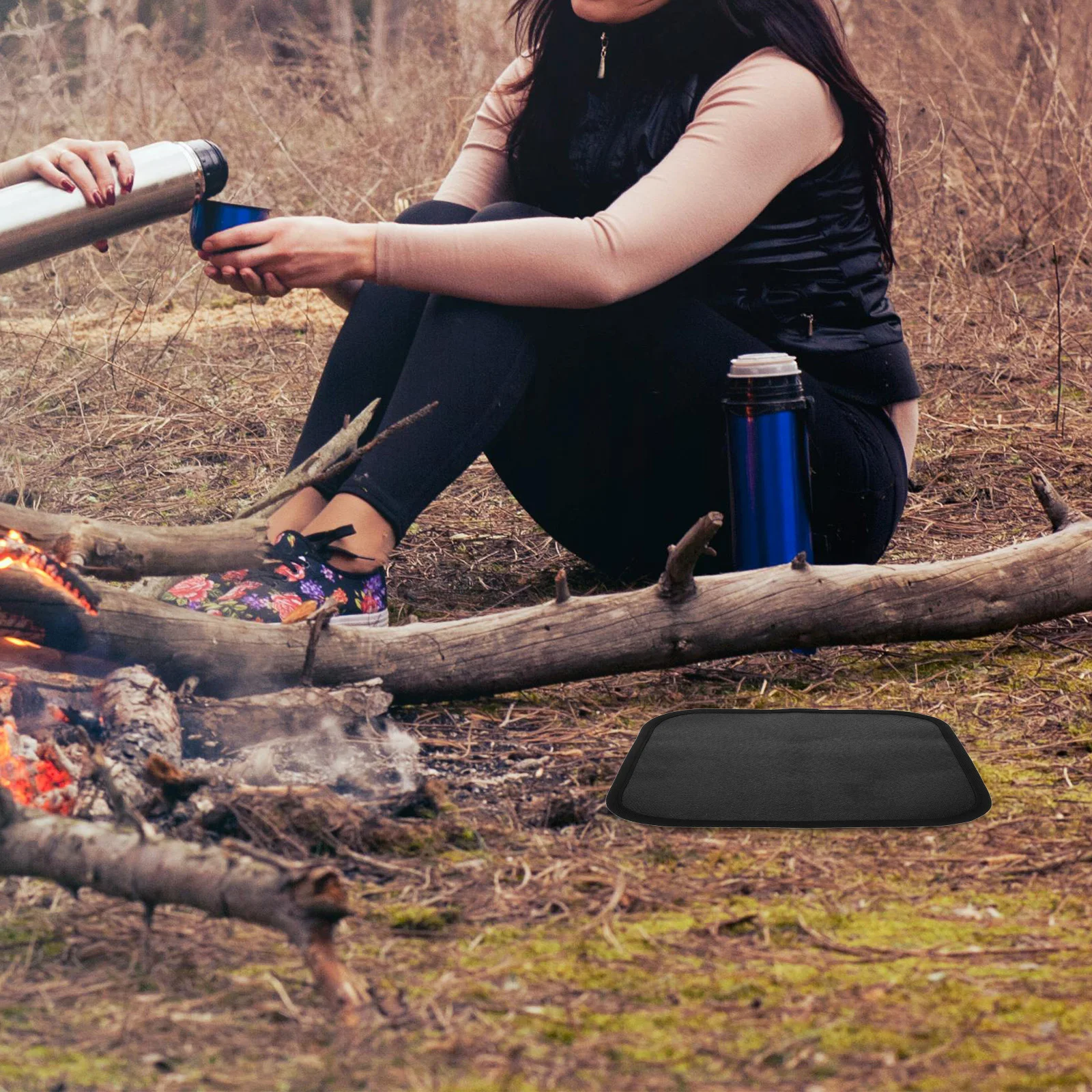 

Fireproof BBQ Grill Mat Fiberglass Silicone Hearth Rugs Table Protection Camping Picnic Hot Pot Fire Pit Accessories Outdoor