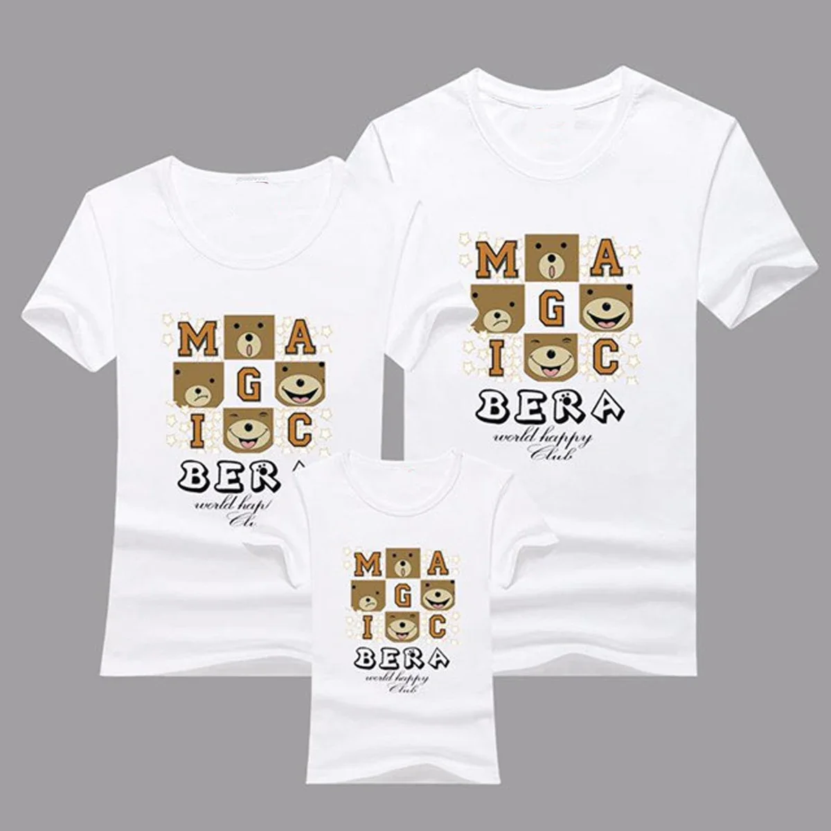 Bear Magic T-Shirt Matching Family Outfits Mother Father and Baby Sets for Family Shirts