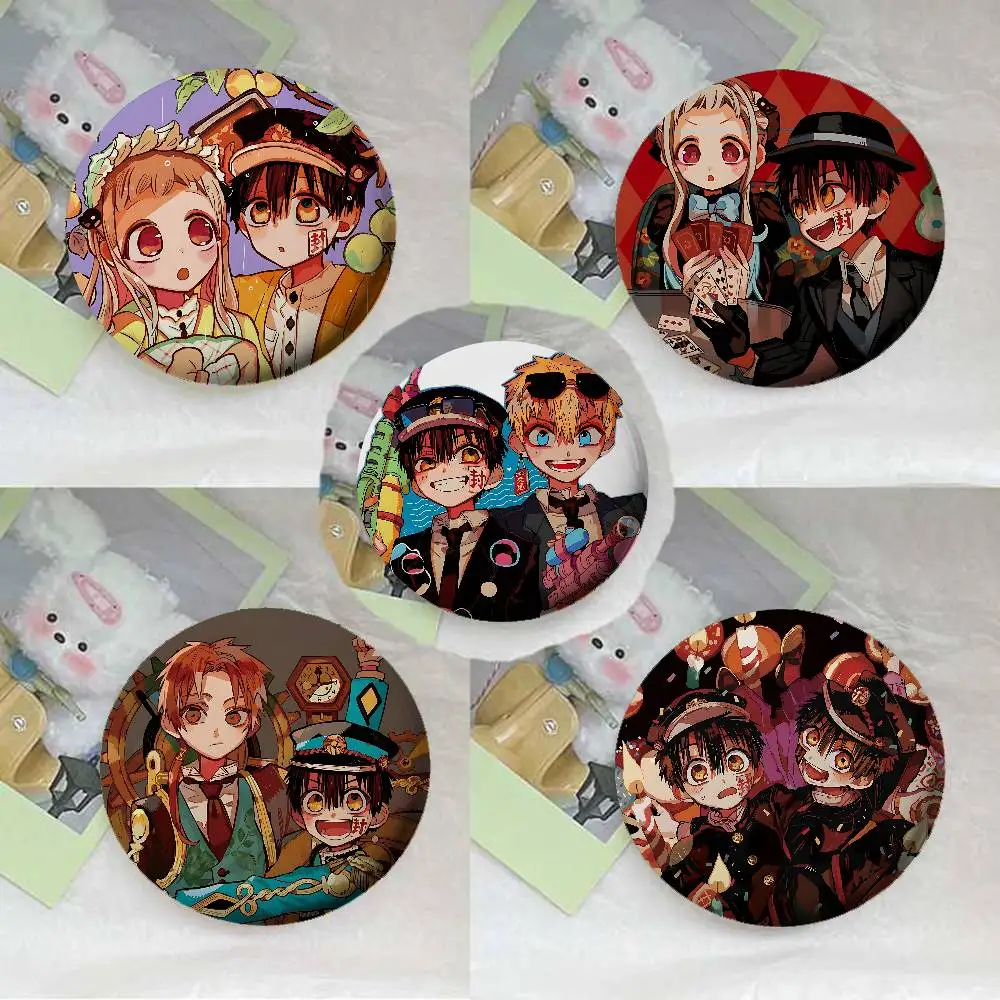 T-Toilet-bound Hanako-kun Hot Brooches On Backpack Decoration Round Enamel Pins For Jewelry Gifts Bag Accessorys