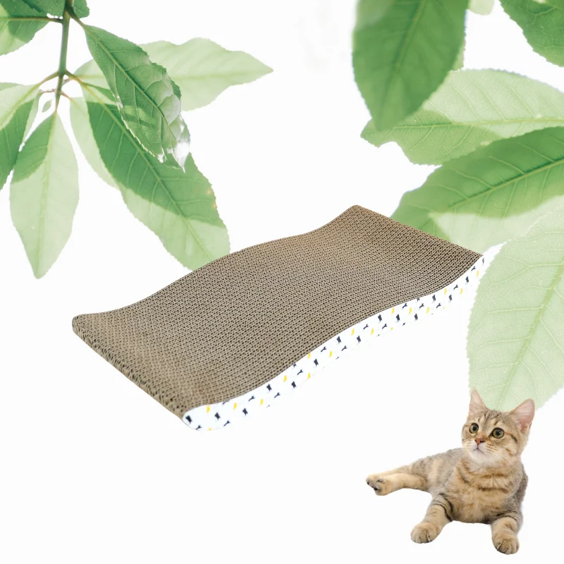 Cat scratching board, corrugated paper, scratching texture design, suitable for indoor cats double-sided use, free catnip