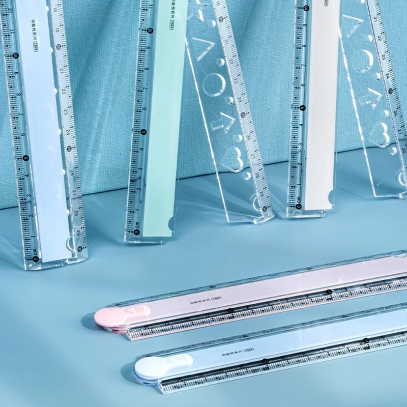 31BA Plastic Measuring Folding Ruler for Writing Tasks and Office Use