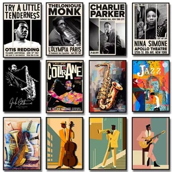 Jazz Music Saxophone Guitar Cello John Coltrane Nina Simone Art Poster Canvas Painting Wall Prints Picture for Room Home Decor