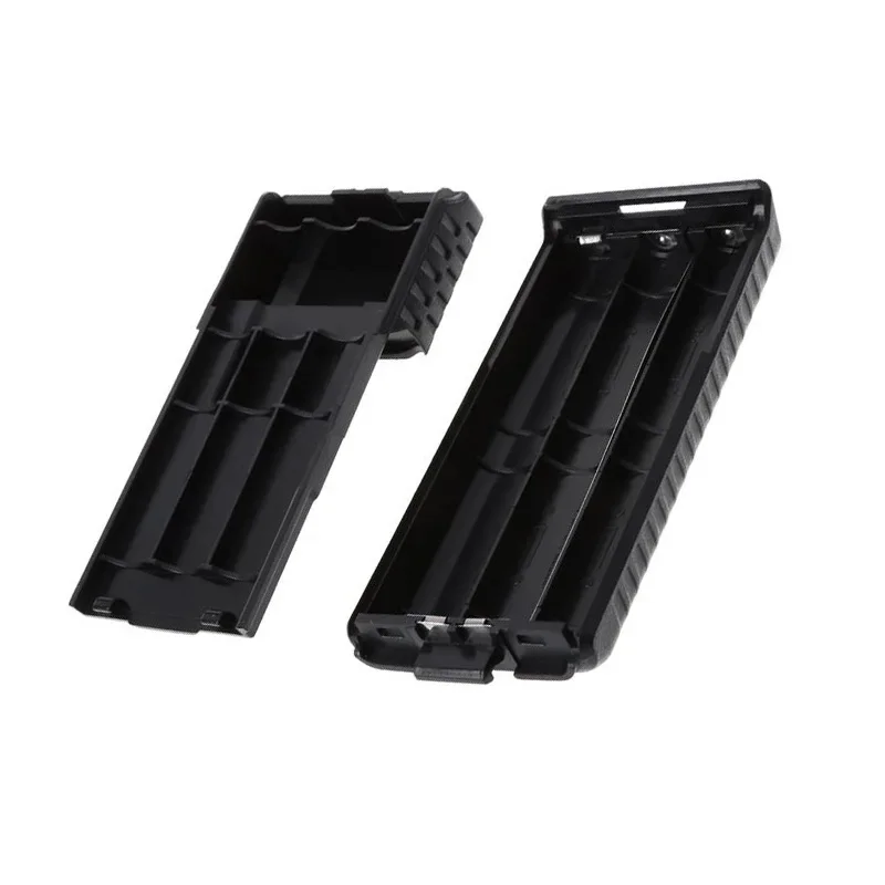 BaoFeng BF-UV5R Walkie Talkie Speaker Extended 6x AA Battery Case Shell Pack Black Shell for Uv5r Uv5re Tonfa Tf Uv985 Tyt Th F8