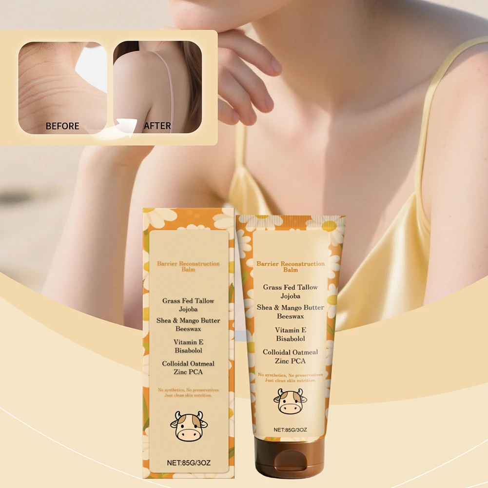 Oatmeal Tallow Barriers Repair Cream Establish Natural Skin Maintenance Nourishment Strengthening Facial Moisturizer Skincare