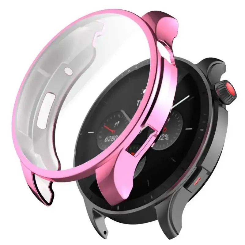 TPU ป้องกันกรณีสําหรับ Amazfit GTR 4 ครอบคลุมเต็มรูปแบบป้องกันหน้าจอสําหรับ Amazfit GTR4 สมาร์ทนาฬิการอบกันชน SHELL