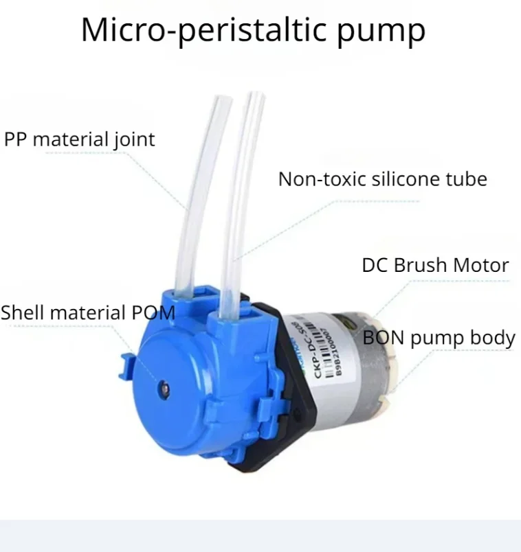 Kamoer DC 12V 24V Dosing Pump Peristaltic Pumps Dosing Head With Connector Arduino Aquarium Lab Analytic Diy Liquids Motor Tool