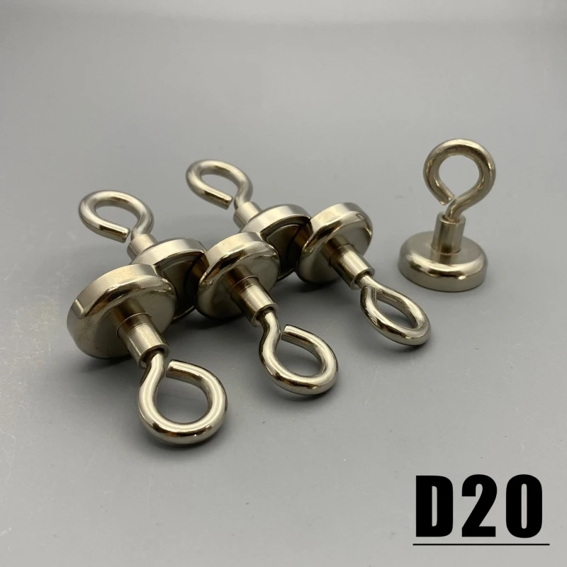 1/2/3/5Pcs Diameter 20mm Salvage Magnets Hook KNF20 Circular Heavy Duty Sea Fishing Hanger Strong Powerful magnet Magnetic Imane