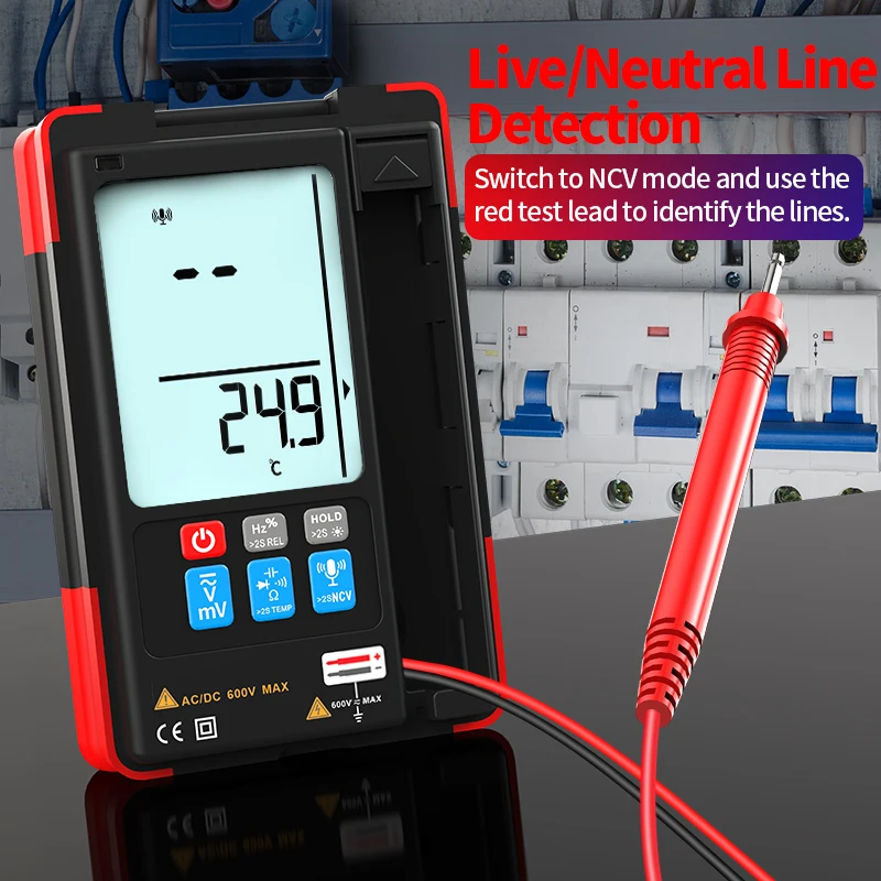 

Professional ZOYI Digital Multimeter Smart EMF Tester AC DC Voltage Capacitance Resistance Diode Detector