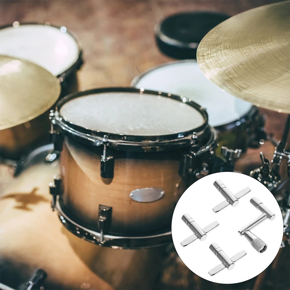

6pcs Drum Key Accessories Silver Percussion Instrument Hardware Durable Long Life Professional Design Compact Easy Storage