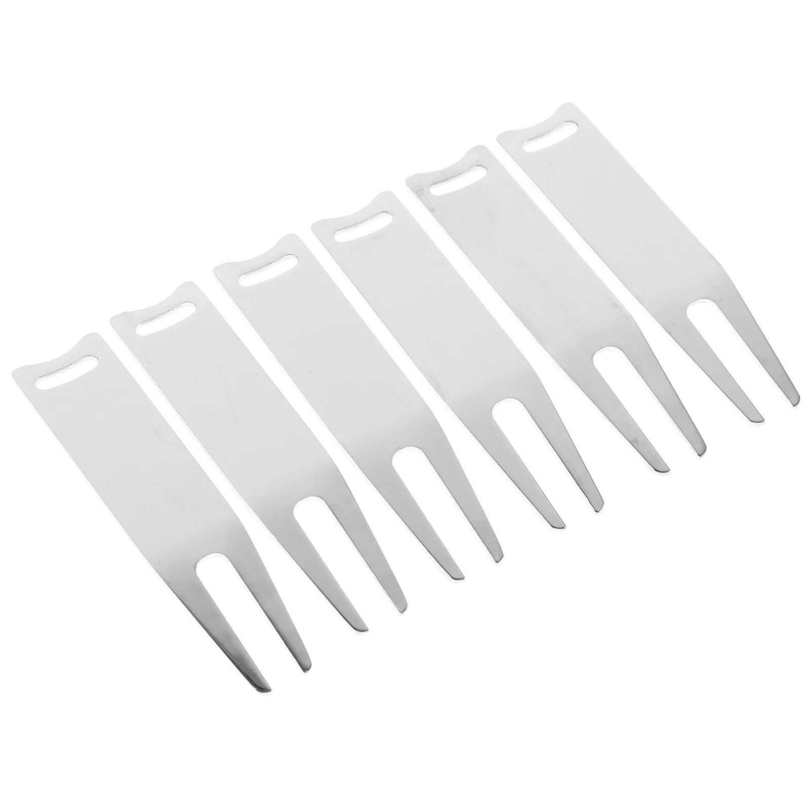 

6pcs Golf Ball Fork Silver Iron Divot Repair Tools Portable Golfing Supplies Durable Golf Divot Fork