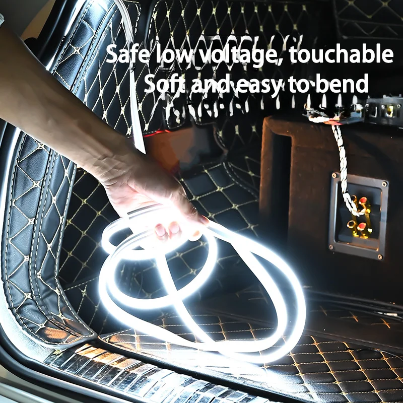 LED wiring free high brightness car trunk lighting ambient light interior decoration automatic sensing trunk light strip