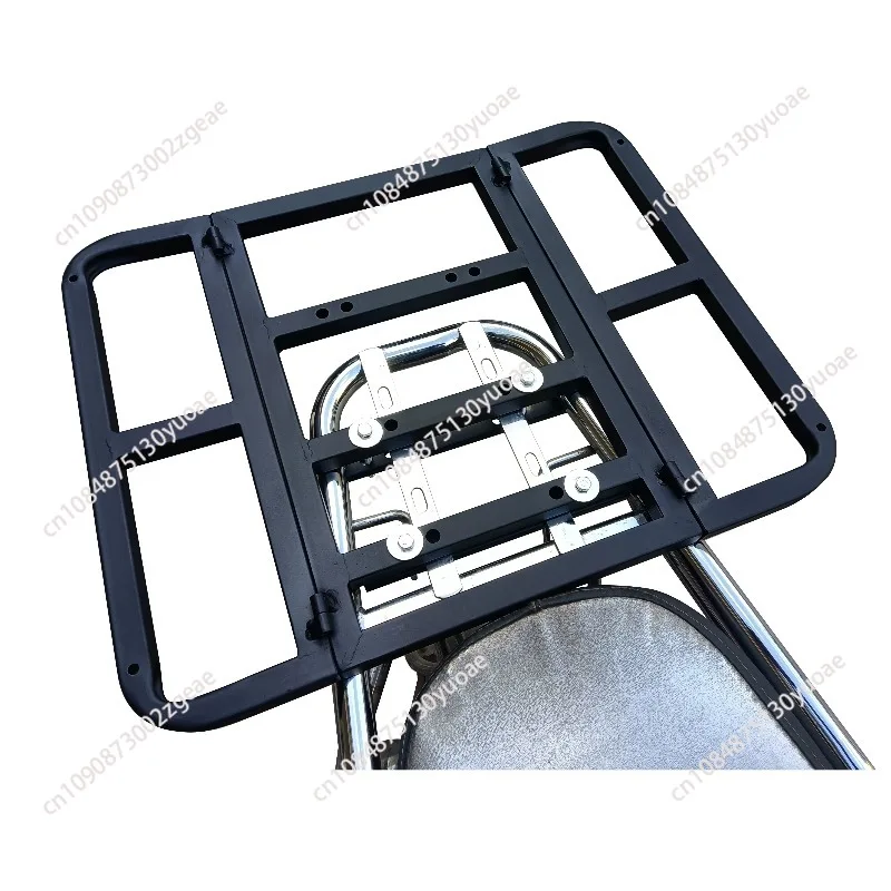 

Motorcycle Foldable Rear Rack Bike Scooter Rear Motorbike Luggage Rack Fixed Shelves Can Accommodate Takeaway Box And Pet