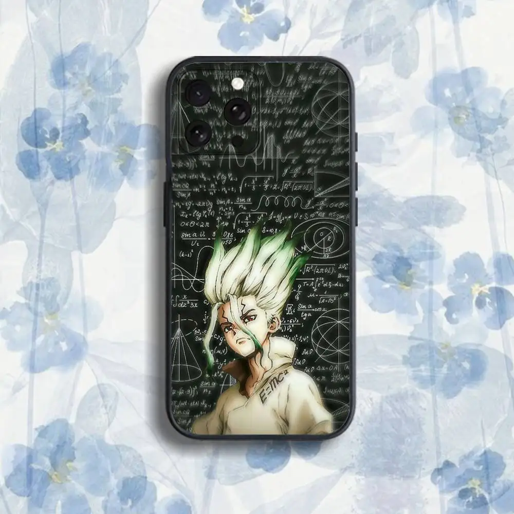 Funda de teléfono Dr S-Stone para iPhone 17,16,15,14,13,12,Pro,Max,Plus,E,SE4,Air,Mini caja suave negra