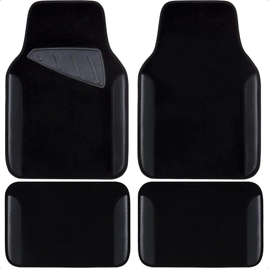 

Waterproof Universal Fit Car Floor Mats Faux Leather Car Carpet Mats Black Car Mats with AntiSlip Nibbs Backing Driver Heel Pad