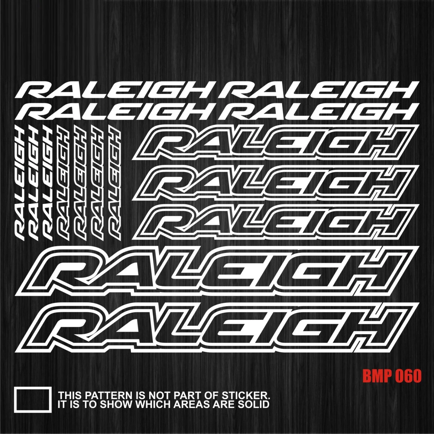 Bicycle frame stickers road bike mountain bike MTB Track bike TT bike fat bike decal reflective stickers for RALEIGH