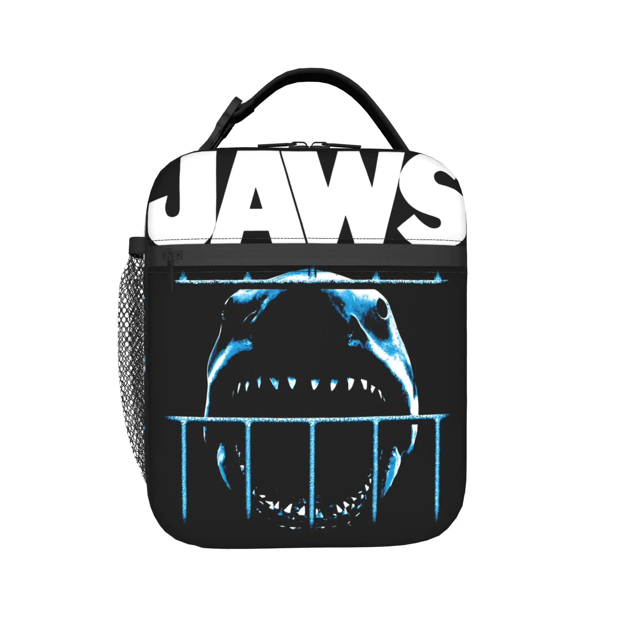 Jaws Movie shark Lunch Bag For Child  Outdoor Picnic Print Lunch Box Aesthetic Oxford Thermal Tote Handbags