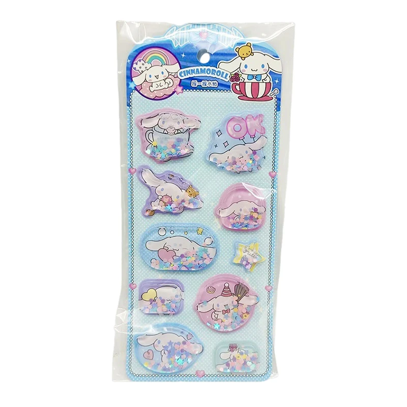 1 시트 Sanrio 3D 쉐이크 스티커 DIY 노트 앨범 일기 핸드북 장식 학교 학생 문구 용 귀여운 애니메이션 카와이