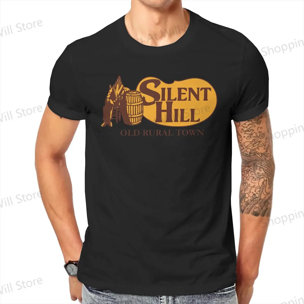 Hot selling in Summer men's and women's casual T-shirts  Silent Hill Cracker Barrel Summer top Street Clothing S-6XL