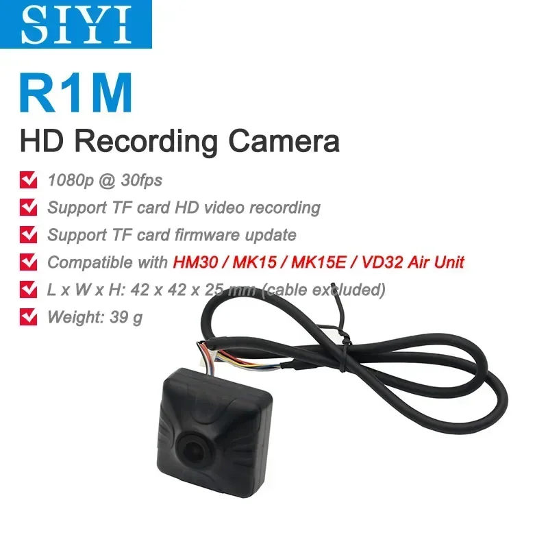 SIYI R1M Recording Camera 720p 30fps Fixed Focus Ethernet Port IP Camera Compatible with HM30 MK15 MK15E Air Unit