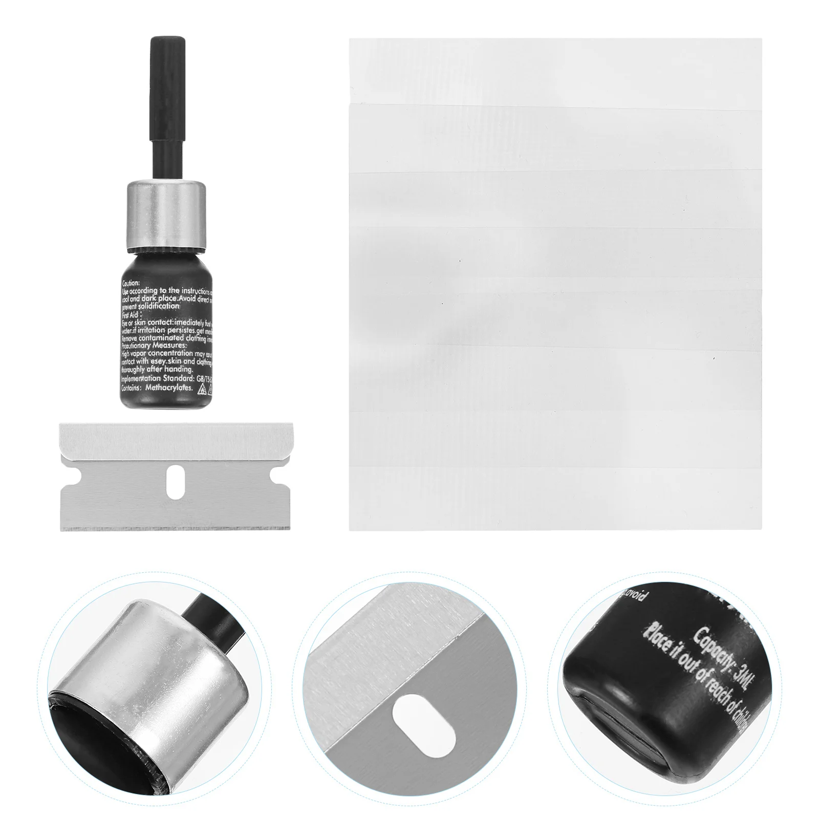 

2Sets Practical Car Windshield Repair Kit Easy Application Glass Crack Fix Tool for Vehicle Safety Car Windshield Repair Kit