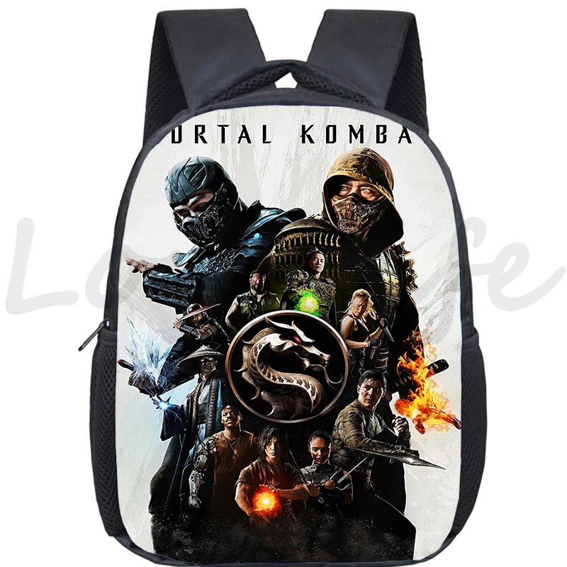 Mortal Kombat School Backpack Toddler Kindergarten Bookbags Boys Girls Kids Cartoon Knapsack Baby Start School Gift bag