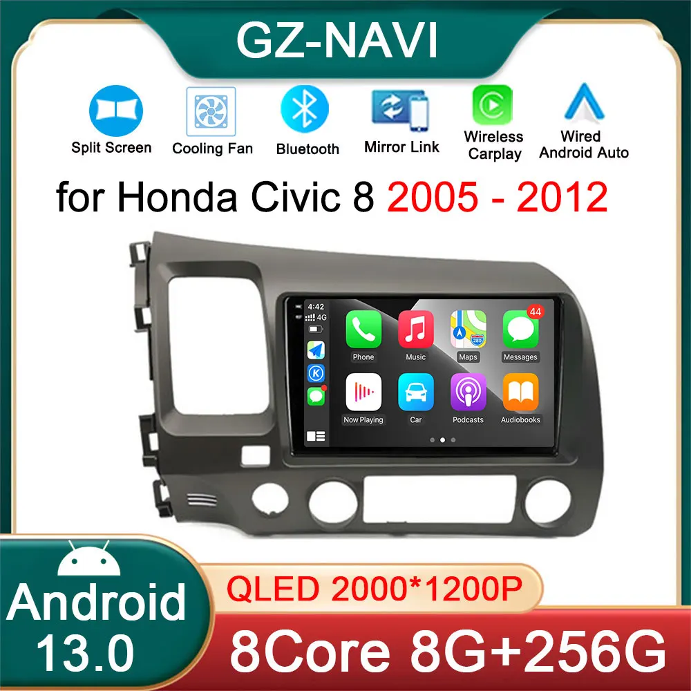 

Android 13 Navigation GPS for Honda Civic 8 2005 - 2012 WIFI Car Radio Multimedia Video Player Carplay 4G LET No 2din Tools