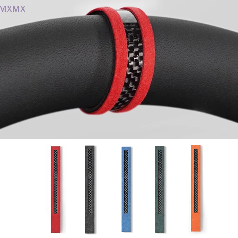 

Car Universal Steering Wheel Center Marker Sticker Made Of Alcantara Carbon Fiber Accessories