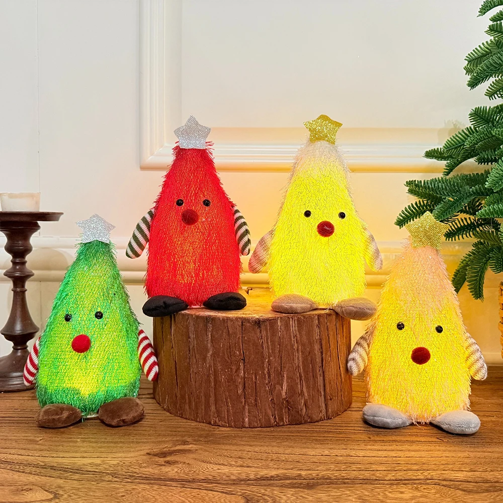 クリエイティブなクリスマスツリー型のライトアップドール、3dクリスマスツリーデコレーション、リビングルームのテーブルトップ用クリスマスデコレーションアイテム