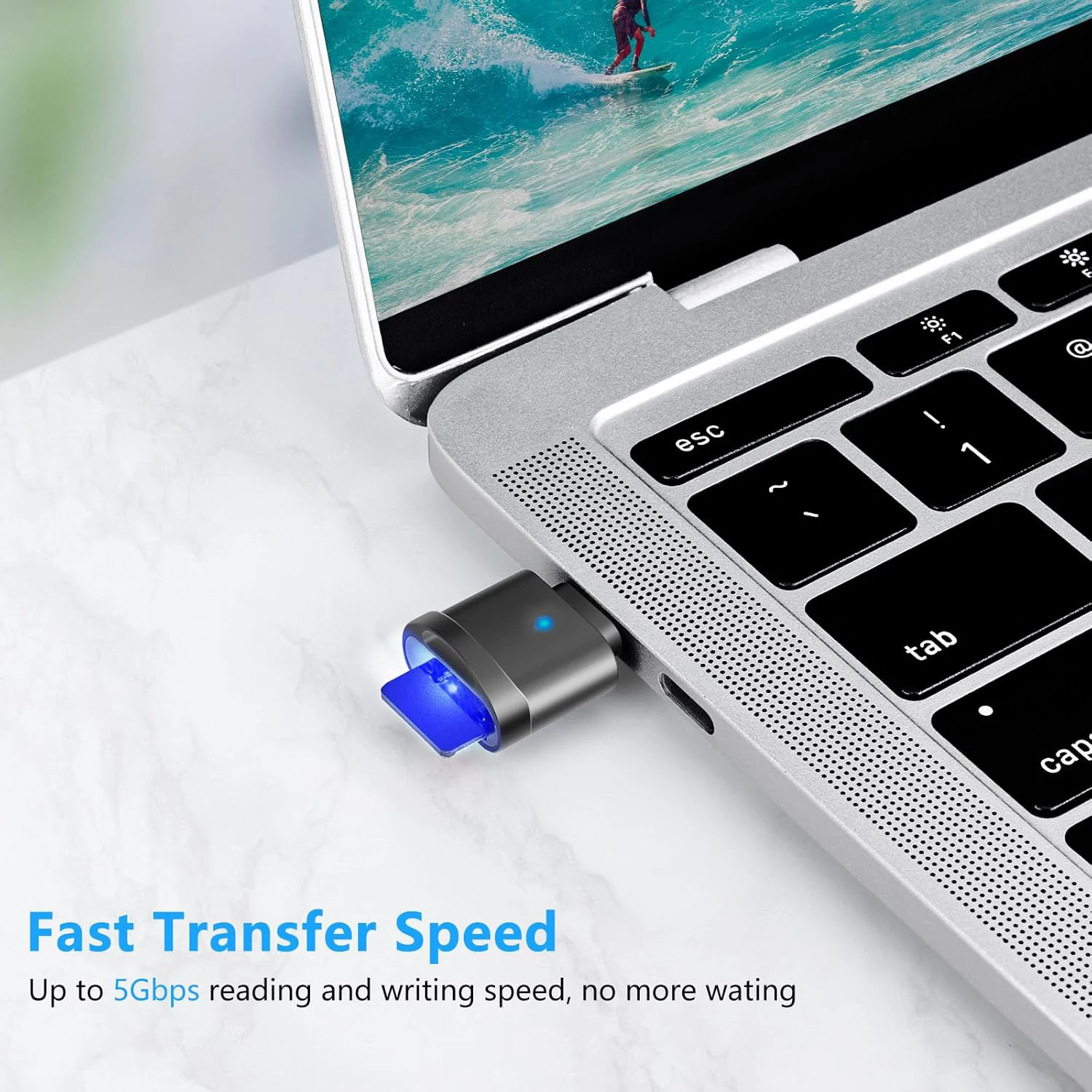 2 Stück Mini Typ-C USB 3.0 zu SD Micro SD TF Kartenleser Speicherkartenleser für Samsung Huawei Xiaomi Aluminium-Kartenleser – Detail 5