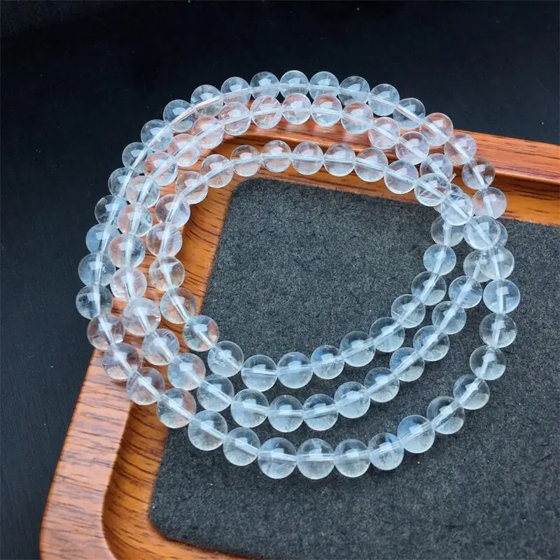 6.2MM Natural Blue Rutilated Quartz Bracelet Colorful Gemstone Bead Strings Fashion Beautifully Jewelry Gift 1PCS