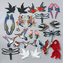 Embroidery Birds Patches,bird Badges Animal Swallow Appliques,cartoon Patch for Clothing WF236151