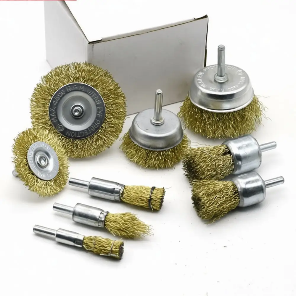 Electric Drill Wire Brush Set For Removing Rust Paint Cleaning Metal Surfaces Polishing Grinding Bit Accessory Kit