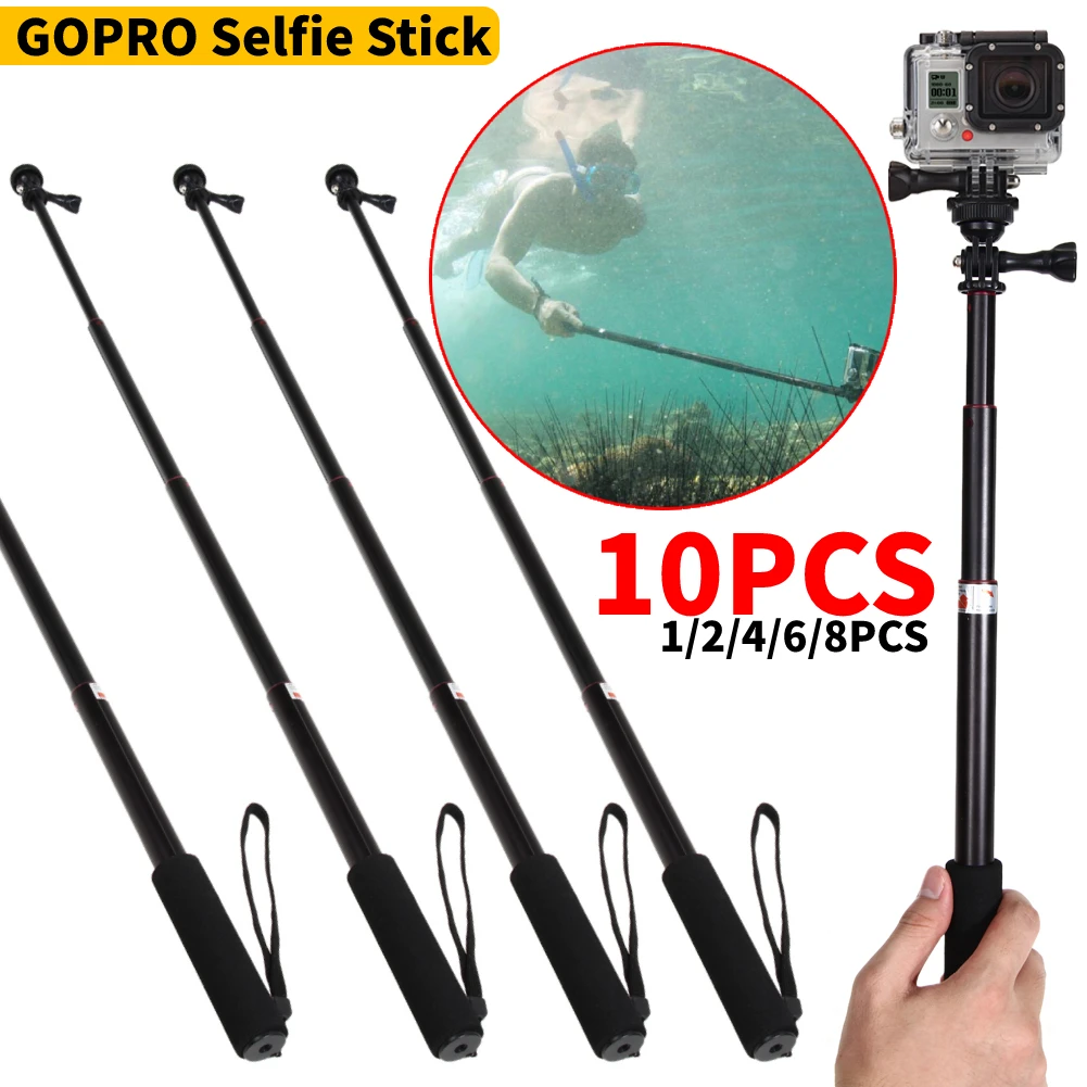 1-10 Stück Selfie Stick Selbstauslöser Artefakt Handheld Teleskop halterung Adapter Rand Ein beins tativ Selfie Stick für Gopro Action Kamera