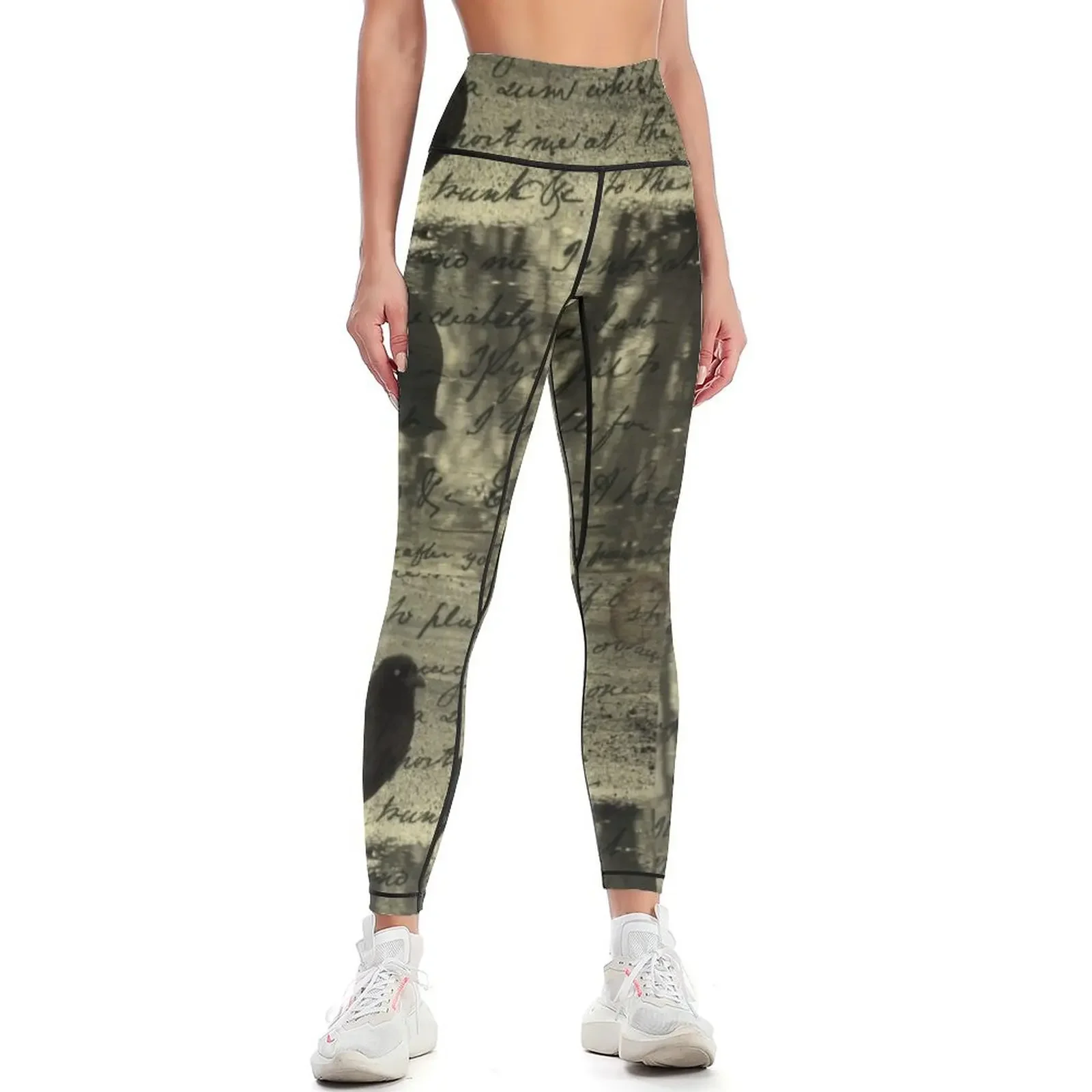 

Crow Collage Leggings Women's trousers Women's fitness Women's sports Sports pants woman Womens Leggings