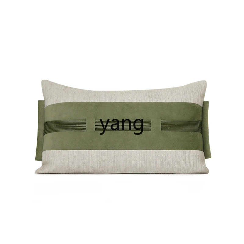 

CX Modern Simple Green Oil Wax Rope Stitching Waist Pillow Light Luxury Living Room Sofa Model Room Bedside Cushion